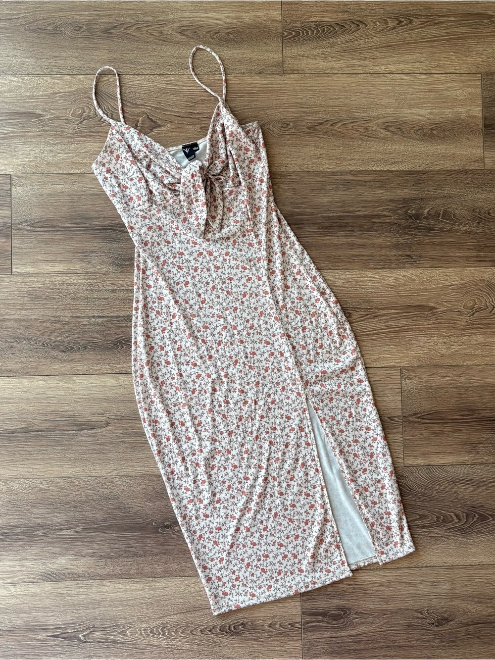 Windsor Floral BodyCon Midi Dress with Side Slit Large